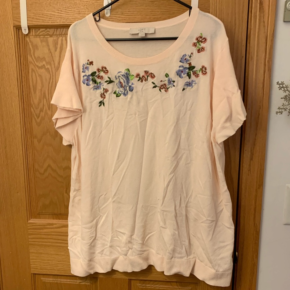 Pink floral shirt